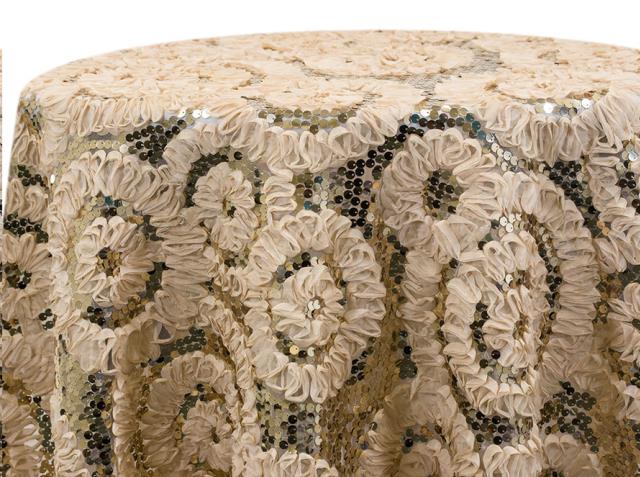 Rental store for COOL CIRQUE CHAMPAGNE LINENS in Denver NC