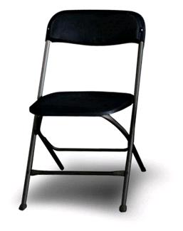 Where to rent CHAIR BLACK FOLDING in Denver NC
