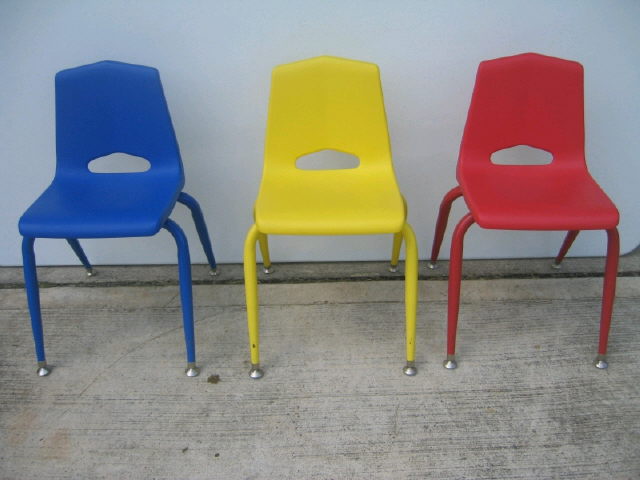Where to rent KIDS MULTI COLOR STACKABLE CHAIR in Denver NC