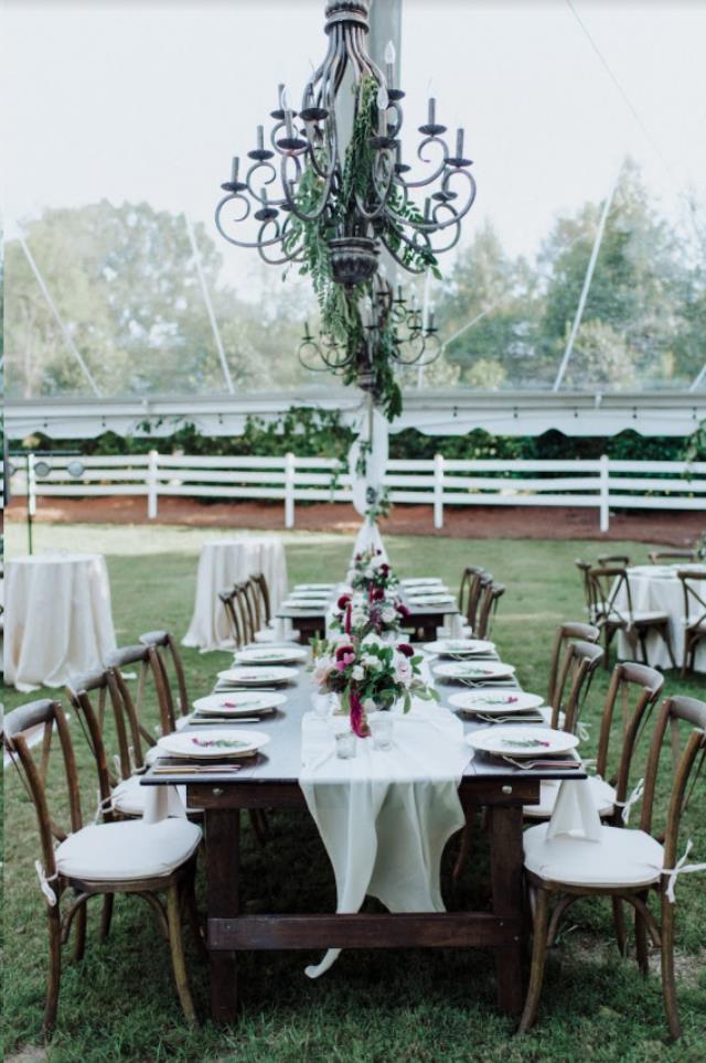 Where to rent FARM TABLE 8 X45 in Denver NC