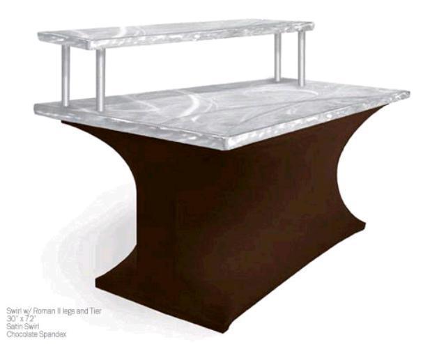 Rental store for ALUMINUM SWIRL SERPENTINE BAR RISER in Denver NC