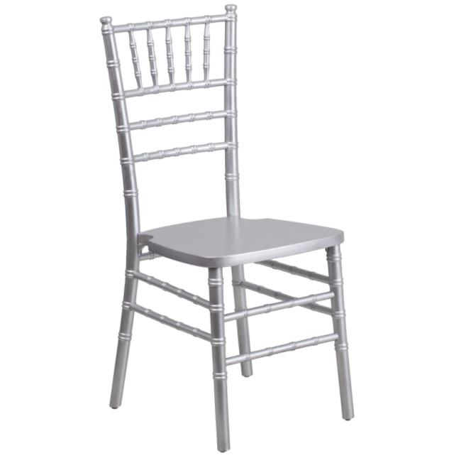 Where to rent CHAIR CHIAVARI SILVER RESIN in Denver NC