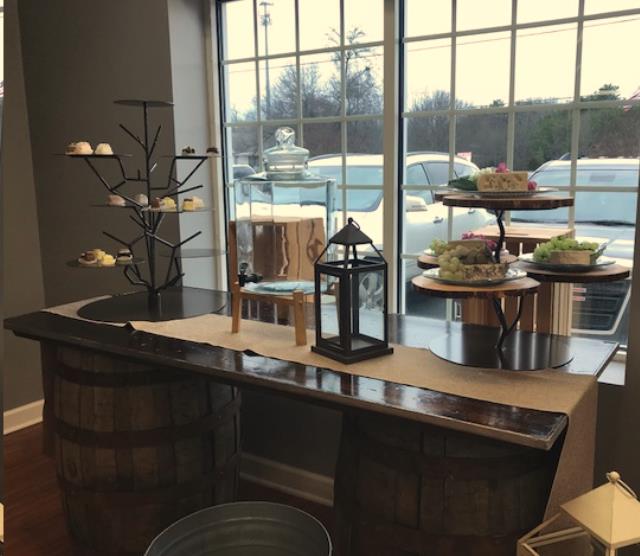 Where to rent WHISKEY BARREL TABLE TOP 8 in Denver NC