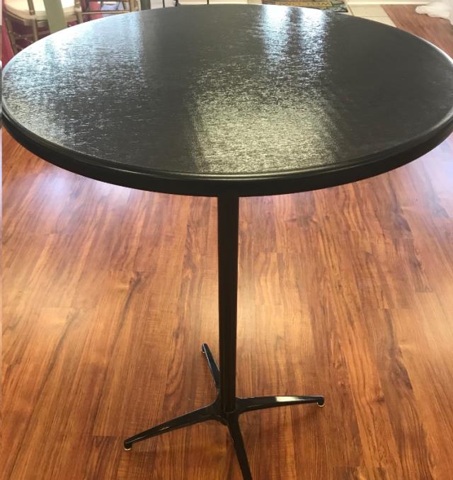 Where to rent COCKTAIL TABLE BLACK RND 30 in Denver NC