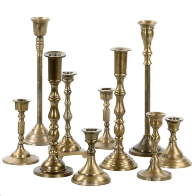 Rental store for CANDLESTICK ANTIQUE GOLD SET OF 5 in Denver NC