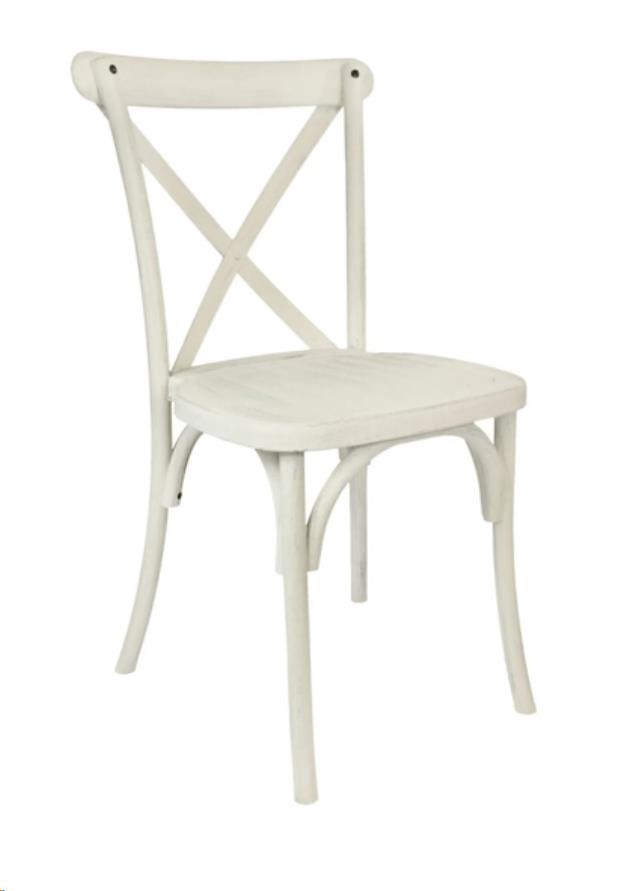 Where to rent CHAIR X BACK FARM WHITEWASH WITHOUT PAD in Denver NC