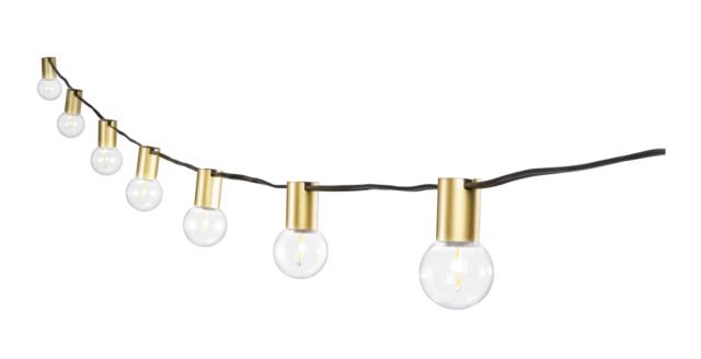 Where to rent TABLE LIGHT G40 BISTRO GOLD 25 in Denver NC