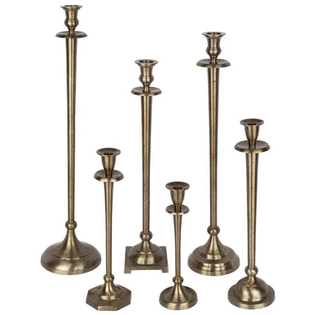 Where to rent CANDLESTICK ANTIQUE GOLD SET OF 6 in Denver NC