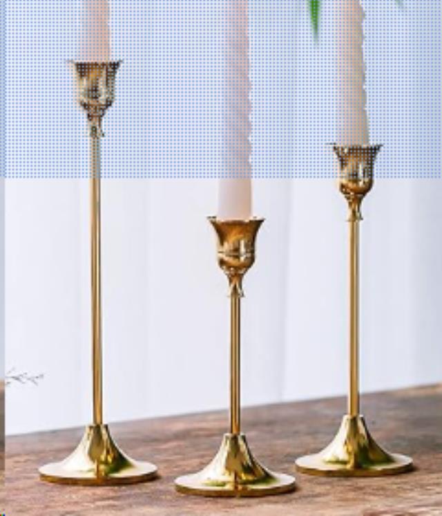Where to rent CANDLESTICK GOLD SET OF 3 in Denver NC