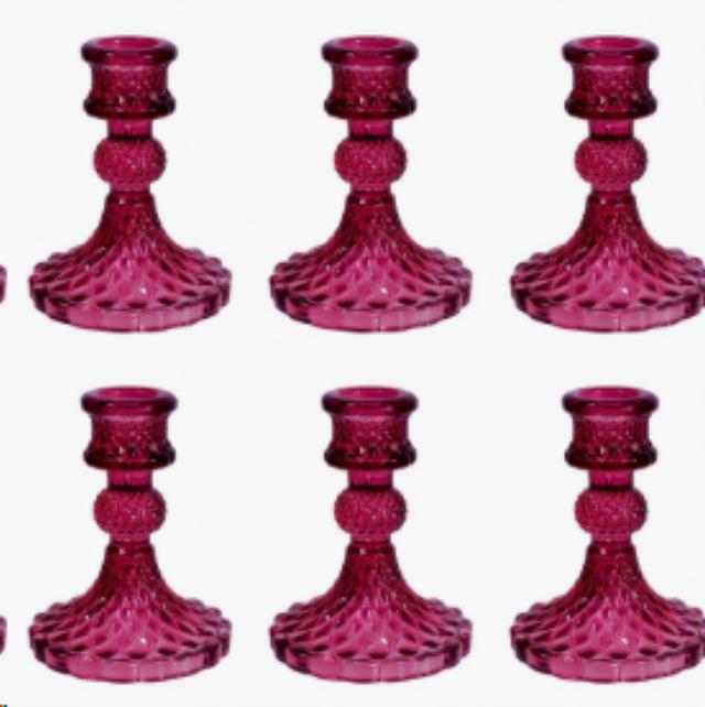 Where to rent CANDLESTICK purple glass in Denver NC