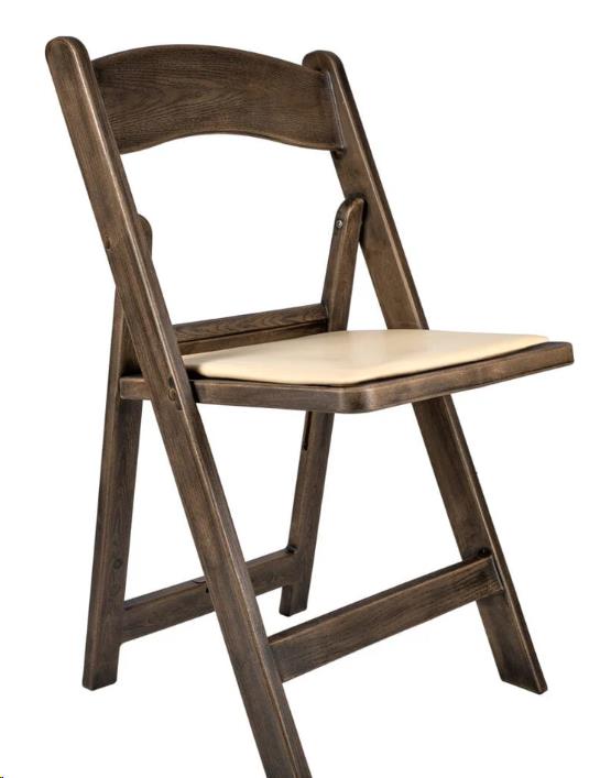 Where to rent CHAIR FRUITWOOD FOLDING W  TAN PAD RESIN in Denver NC