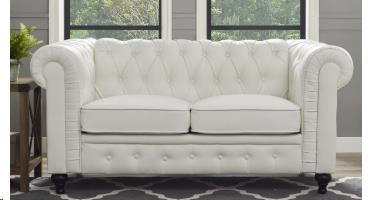 Where to rent SOFA FAUX Love Seat white in Denver NC